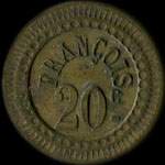 Jeton Fran�ois - 20 centimes � localiser - revers