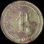 Jeton G B - 1 franc � localiser - revers