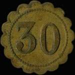 Jeton Grand Caf� de la Bourse - 30 (centimes) � localiser - revers