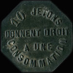 Jeton Grand Comptoir des 4 Chemins - E.Rigault - 10 jetons donnent droit � une consommation - Aubervilliers - revers