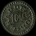 Jeton de 1 centime Grappe d'Or � localiser - avers
