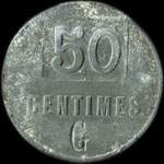 Jeton G - 50 centimes � localiser - avers