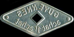 Jeton Guyennes - 1 franc � localiser - revers