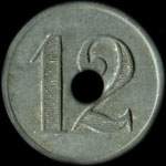 Jeton Halles Centrales - 12 (pfennig ?) - revers