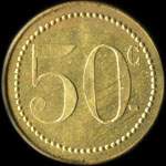 Jeton H�tel du Sauvage - 50 centimes � localiser - revers