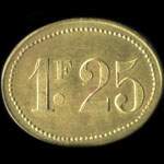 Jeton H�tel du Sauvage - 1,25 franc � localiser - revers