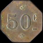 Jeton Hugues - 50 centimes � localiser - revers