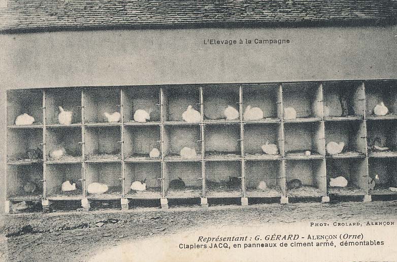 Clapiers Jacq, en panneaux de ciment armé, démontables. Représentant G.Gérard à Alençon dans l'Orne