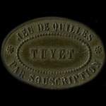 Jeton Jeu de Quilles - Tuyet - 25 centimes - avers