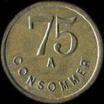 Jeton J.O.G. - 75 centimes � localiser - revers