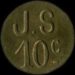Jeton J.S 10 centimes à localiser - avers