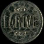 Jeton Larive 20 centimes � localiser - avers