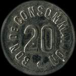 Jeton Larive 20 centimes � localiser - revers
