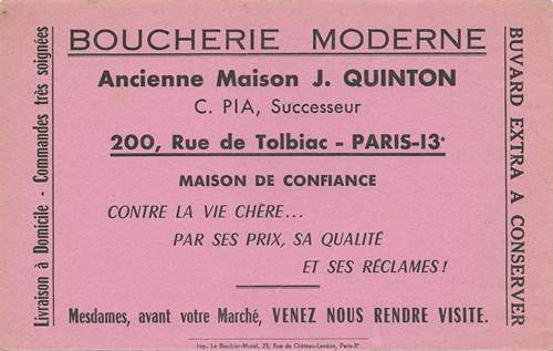 Devanture de la Maison Quinton sur une carte postale ancienne