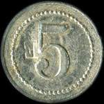 Jeton P.Mansard - 5 (centimes) - � localiser - revers