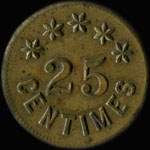 Jeton R. Meesemacker - 25 centimes � localiser - revers