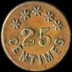 Jeton R. Meesemaecker - 25 centimes � localiser - revers