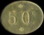 Jeton M.F.O.D. - 50 centimes � localiser - revers