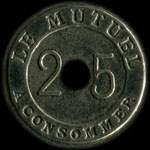 Jeton Le Mutuel - 25 centimes à localiser - avers