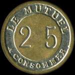 Jeton Le Mutuel - 25 centimes à localiser - revers