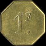 Jeton N - 1900 - 1 franc � localiser - revers