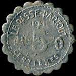 Jeton 5 centi�mes - Le Passe-Partout 1931 - Spontin - Notre grande source nationale - revers