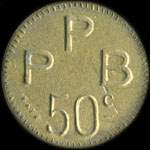 Jeton P P B - 50 centimes - revers