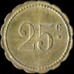 Jeton R�gence - 25 centimes - � localiser - revers