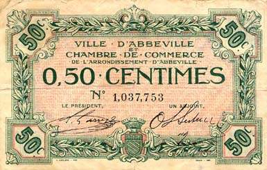 50 centimes sans filigrane, avec timbre sec