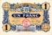 Billet de la Chambre de Commerce d'Angoul�me - 1 franc - d�lib�ration du 14 janvier 1920 - 6�me s�rie - avec tampon rouge au dos