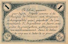 Billet de la Chambre de Commerce d'Angoul�me - 1 franc - �mission du 15 janvier 1915 - 3�me s�rie - sp�cimen annul�