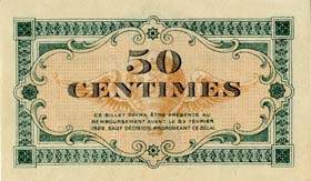 Billet de la Chambre de Commerce d'Annonay - 50 centimes - d�lib�ration du 22 f�vrier 1917 - num�ros � 4 chiffres - avec nom d'imprimeur