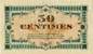 Billet de la Chambre de Commerce d'Annonay - 50 centimes - d�lib�ration du 22 f�vrier 1917 - num�ros � 4 chiffres - avec nom d'imprimeur