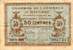 Billet de la Chambre de Commerce de Bayonne - 1 franc - 50 centimes - délibération du 22 mai 1916 - série MMM