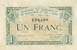 Billet de la Chambre de Commerce de Beauvais et de l'Oise - 1 franc - délibération du 2 juin 1920