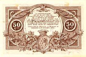 Billet de la Chambre de Commerce de Bergerac - 50 centimes - 17 juin 1917