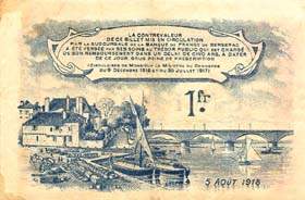 Billet de la Chambre de Commerce de Bergerac - 1 franc - 5 ao�t 1918