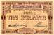 Billet de la Chambre de Commerce de Bergerac - 1 franc - délibération du 5 octobre 1914 - série C