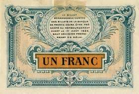 Billet de la Chambre de Commerce de Besançon & du Doubs - 1 franc - remboursement avant le 1er août 1924 - série 36