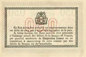 Billet de la Chambre de Commerce de B�thune - 50 centimes - 4 octobre 1915 - sp�cimen