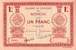 Billet de la Chambre de Commerce de B�thune - 1 franc - 4 octobre 1915 - sp�cimen