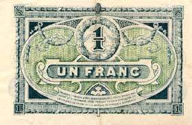 Billet de la Chambre de Commerce de Bordeaux - 1 franc �mission en 1920 - remboursables avant le 31 d�cembre 1925 - s�rie 220