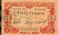 Billet de la Chambre de Commerce de Cambrai - 5 francs - 15 septembre 1914 - Quatri�me s�rie