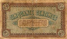 Billet de la Chambre de Commerce de Chalon-sur-Sa�ne, Autun & Louhans - 50 centimes - d�lib�ration du 27 juin 1916