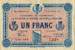 Billet de la Chambre de Commerce de Chalon-sur-Sa�ne, Autun & Louhans - 1 franc - d�lib�ration du 10 octobre 1916