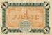 Billet de la Chambre de Commerce de Chalon-sur-Sa�ne, Autun & Louhans - 1 franc - d�lib�ration du 8 avril 1920