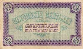 Billet de la Chambre de Commerce de Chalon-sur-Sa�ne, Autun & Louhans - 50 centimes - d�lib�ration du 8 avril 1920
