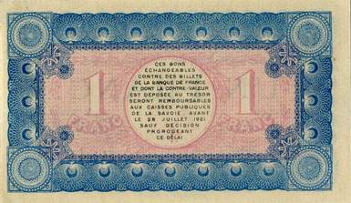 Billet de la Chambre de Commerce de Chamb�ry - 1 franc - d�lib�ration du 27 juillet 1916 - s�rie 205 - n� 0640