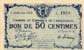 Billet de la Chambre de Commerce de Chateauroux - 50 centimes - 6 janvier 1916 - avec un point après la lettre de série