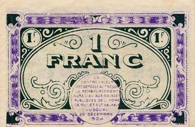 Billet de la Chambre de Commerce de Chateauroux - 1 franc - 26 d�cembre 1919